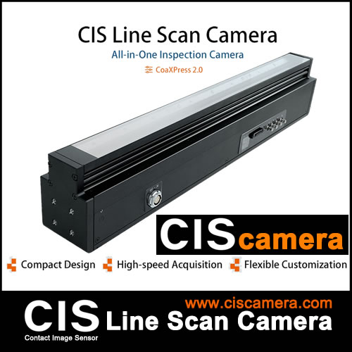 CIScamera CIS Line Scan Camera with CoaXPress interface - CISopto Instruments